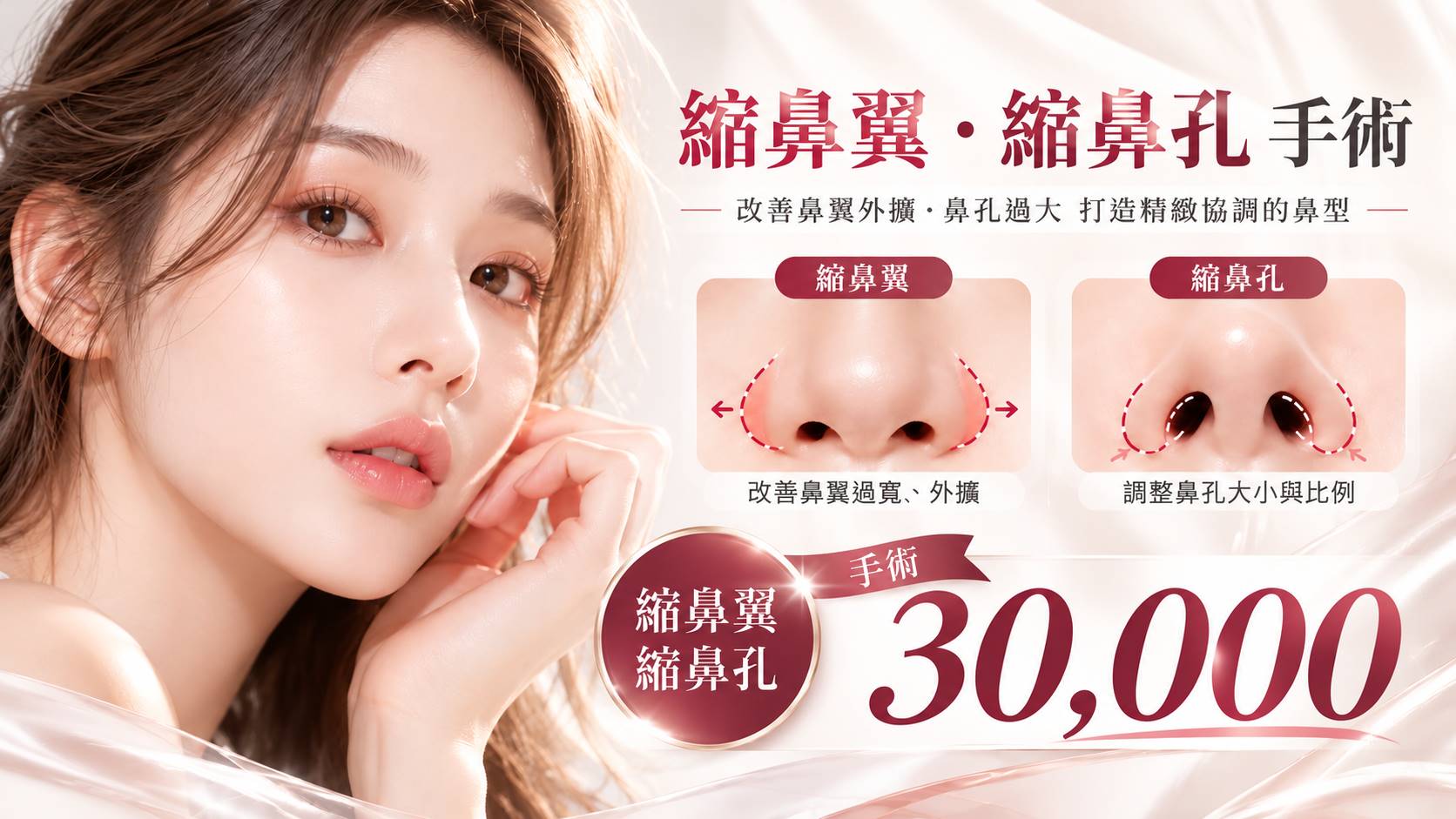 台南縮鼻翼縮鼻孔手術價格費用介紹